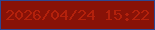 文字の大きさ：5、枠の色：2c4791、背景の色：881207、文字の色：b3210c 無料ブログパーツのブログ時計