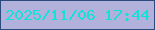 文字の大きさ：4、枠の色：2c4b7d、背景の色：b1b1db、文字の色：12e1da 無料ブログパーツのブログ時計