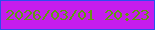 文字の大きさ：2、枠の色：2c4def、背景の色：c51ded、文字の色：609912 無料ブログパーツのブログ時計