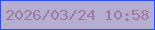 文字の大きさ：5、枠の色：2c4ef8、背景の色：b5aed0、文字の色：9d7ba0 無料ブログパーツのブログ時計