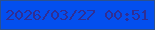 文字の大きさ：4、枠の色：2c518e、背景の色：034fef、文字の色：302e94 無料ブログパーツのブログ時計