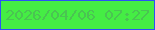 文字の大きさ：5、枠の色：2c51f6、背景の色：45ed44、文字の色：4ac452 無料ブログパーツのブログ時計