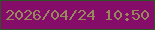 文字の大きさ：4、枠の色：2c5523、背景の色：850c69、文字の色：98865e 無料ブログパーツのブログ時計