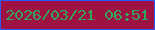 文字の大きさ：1、枠の色：2c59f7、背景の色：9e1143、文字の色：30a55b 無料ブログパーツのブログ時計