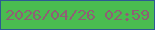 文字の大きさ：5、枠の色：2c5a93、背景の色：4abc50、文字の色：905e75 無料ブログパーツのブログ時計