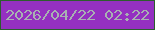 文字の大きさ：4、枠の色：2c5d2e、背景の色：9430c1、文字の色：a8b1b2 無料ブログパーツのブログ時計