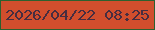 文字の大きさ：5、枠の色：2c602e、背景の色：d14e2d、文字の色：472d40 無料ブログパーツのブログ時計