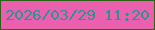 文字の大きさ：2、枠の色：2c6216、背景の色：ea60ae、文字の色：2d938a 無料ブログパーツのブログ時計