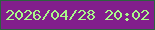 文字の大きさ：5、枠の色：2c623f、背景の色：821e8c、文字の色：a9f98a 無料ブログパーツのブログ時計