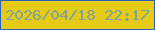 文字の大きさ：1、枠の色：2c62bc、背景の色：e6cb14、文字の色：81a398 無料ブログパーツのブログ時計
