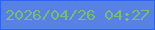 文字の大きさ：3、枠の色：2c64f5、背景の色：5781e2、文字の色：7abc73 無料ブログパーツのブログ時計