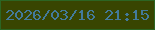 文字の大きさ：3、枠の色：2c6523、背景の色：384501、文字の色：437a9b 無料ブログパーツのブログ時計