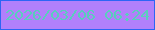 文字の大きさ：1、枠の色：2c65f5、背景の色：b180fb、文字の色：59cebd 無料ブログパーツのブログ時計