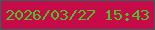 文字の大きさ：4、枠の色：2c6660、背景の色：c70b48、文字の色：44c624 無料ブログパーツのブログ時計