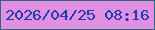 文字の大きさ：4、枠の色：2c677f、背景の色：e18fe0、文字の色：1d3cb2 無料ブログパーツのブログ時計