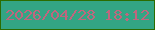 文字の大きさ：1、枠の色：2c6c00、背景の色：33a584、文字の色：bf667e 無料ブログパーツのブログ時計