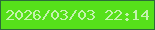 文字の大きさ：5、枠の色：2c6c38、背景の色：56e01a、文字の色：c3f3ad 無料ブログパーツのブログ時計
