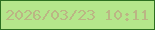 文字の大きさ：1、枠の色：2c6f20、背景の色：b4e68b、文字の色：bbb684 無料ブログパーツのブログ時計