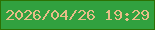文字の大きさ：1、枠の色：2c7104、背景の色：31a13f、文字の色：e6bd87 無料ブログパーツのブログ時計