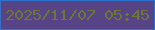 文字の大きさ：1、枠の色：2c71cb、背景の色：574486、文字の色：6d7835 無料ブログパーツのブログ時計
