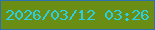 文字の大きさ：2、枠の色：2c72b0、背景の色：6a8d13、文字の色：2ccee3 無料ブログパーツのブログ時計