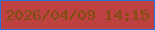 文字の大きさ：4、枠の色：2c72da、背景の色：bd4140、文字の色：7c4f0e 無料ブログパーツのブログ時計