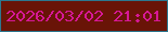 文字の大きさ：4、枠の色：2c788f、背景の色：691407、文字の色：d61896 無料ブログパーツのブログ時計
