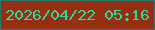 文字の大きさ：4、枠の色：2c796b、背景の色：962f11、文字の色：2ed99a 無料ブログパーツのブログ時計