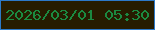 文字の大きさ：4、枠の色：2c79c8、背景の色：261c00、文字の色：1b8a41 無料ブログパーツのブログ時計