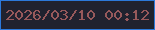 文字の大きさ：3、枠の色：2c79da、背景の色：20222f、文字の色：97595b 無料ブログパーツのブログ時計