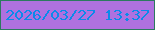 文字の大きさ：3、枠の色：2c7a5f、背景の色：af71df、文字の色：0b8aea 無料ブログパーツのブログ時計