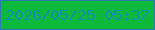 文字の大きさ：1、枠の色：2c7ab5、背景の色：0cb93b、文字の色：1292b1 無料ブログパーツのブログ時計