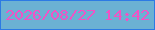 文字の大きさ：1、枠の色：2c7ae4、背景の色：6bb1d3、文字の色：f053c5 無料ブログパーツのブログ時計