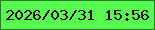 文字の大きさ：5、枠の色：2c7b28、背景の色：56fa51、文字の色：29091f 無料ブログパーツのブログ時計