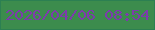 文字の大きさ：2、枠の色：2c8052、背景の色：3c8c4d、文字の色：7d3bac 無料ブログパーツのブログ時計