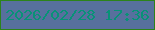文字の大きさ：2、枠の色：2c831a、背景の色：57709d、文字の色：089277 無料ブログパーツのブログ時計