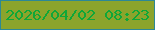 文字の大きさ：3、枠の色：2c8896、背景の色：8ba42c、文字の色：0fa738 無料ブログパーツのブログ時計