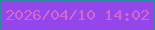 文字の大きさ：1、枠の色：2c88a3、背景の色：9446eb、文字の色：d068d2 無料ブログパーツのブログ時計