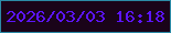 文字の大きさ：1、枠の色：2c8aa6、背景の色：1a0419、文字の色：5c14fe 無料ブログパーツのブログ時計
