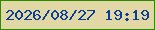 文字の大きさ：1、枠の色：2c8c01、背景の色：e2d8a5、文字の色：094096 無料ブログパーツのブログ時計