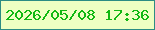 文字の大きさ：4、枠の色：2c8c84、背景の色：eeffc3、文字の色：10b813 無料ブログパーツのブログ時計