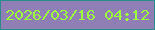 文字の大きさ：3、枠の色：2c8c8c、背景の色：8f7fb4、文字の色：9efa3e 無料ブログパーツのブログ時計