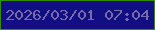 文字の大きさ：3、枠の色：2c8e06、背景の色：120e83、文字の色：786ba8 無料ブログパーツのブログ時計