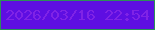 文字の大きさ：4、枠の色：2c8f58、背景の色：5e0ee2、文字の色：7f23e6 無料ブログパーツのブログ時計