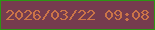 文字の大きさ：4、枠の色：2c9614、背景の色：753c4e、文字の色：cb7448 無料ブログパーツのブログ時計