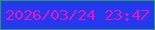 文字の大きさ：5、枠の色：2c966a、背景の色：2438ee、文字の色：de16c8 無料ブログパーツのブログ時計