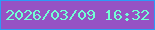 文字の大きさ：4、枠の色：2c9bf6、背景の色：9652c4、文字の色：73ffd4 無料ブログパーツのブログ時計