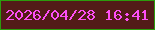 文字の大きさ：2、枠の色：2c9c0d、背景の色：521c18、文字の色：fd4ff7 無料ブログパーツのブログ時計
