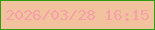 文字の大きさ：1、枠の色：2c9e0f、背景の色：f2c29e、文字の色：f59fa9 無料ブログパーツのブログ時計