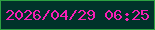 文字の大きさ：3、枠の色：2ca142、背景の色：00322a、文字の色：f71fb6 無料ブログパーツのブログ時計